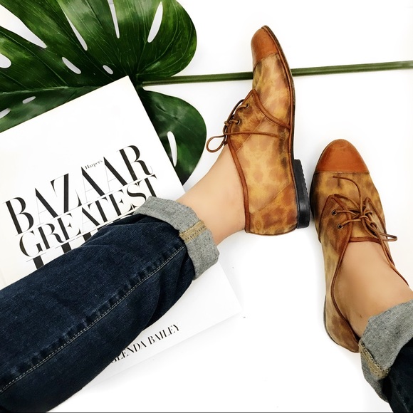 Vintage Shoes - Vintage maud frizon mesh and leather leopard shoes